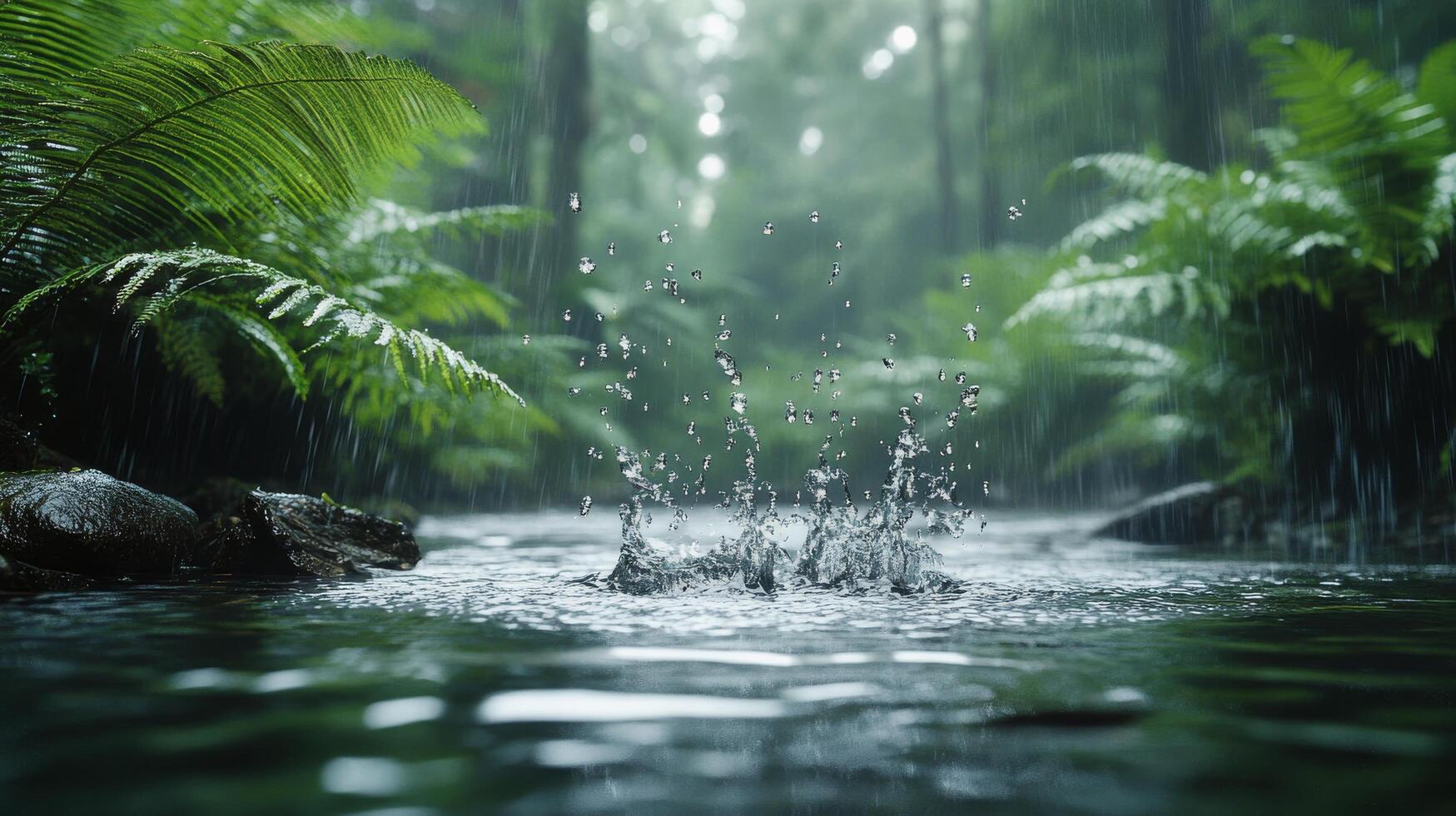 Rainforest waterfall, rainforest, rainforest waterfall, rainforest waterfall, rainforest waterfall, photo