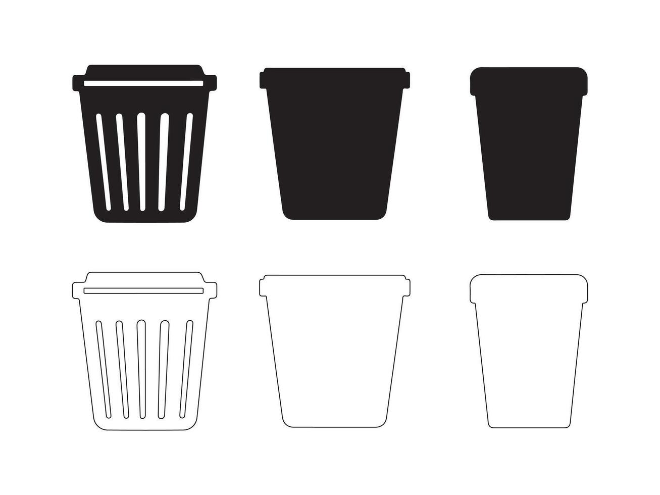 Dustbin, Recyclable, Recycling line icon vector