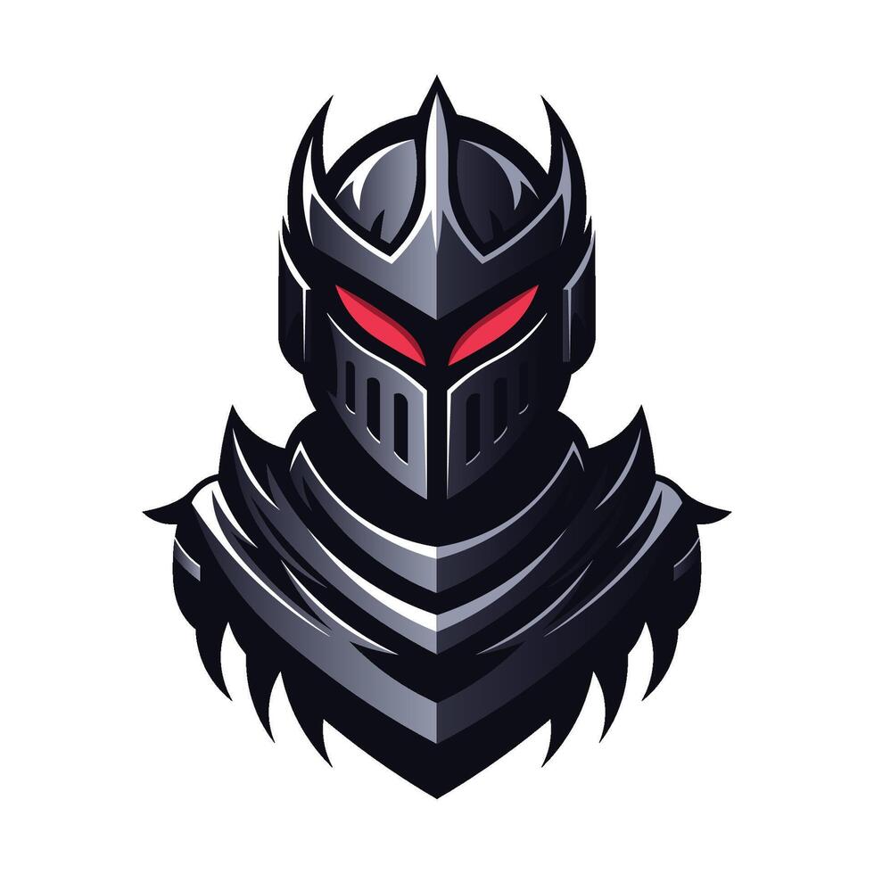 Dark Knight With Red Eyes, Esports Logo Design vector