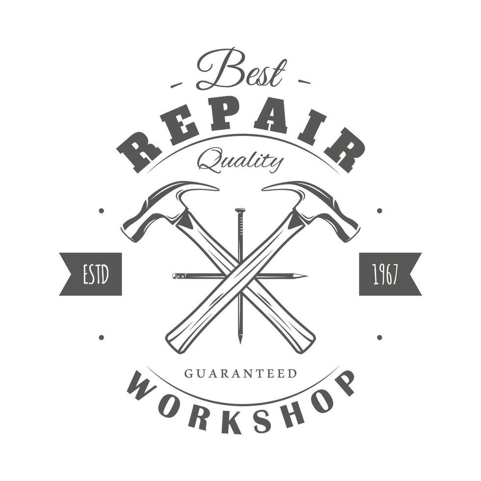 Logo carpentry isolated on white vector
