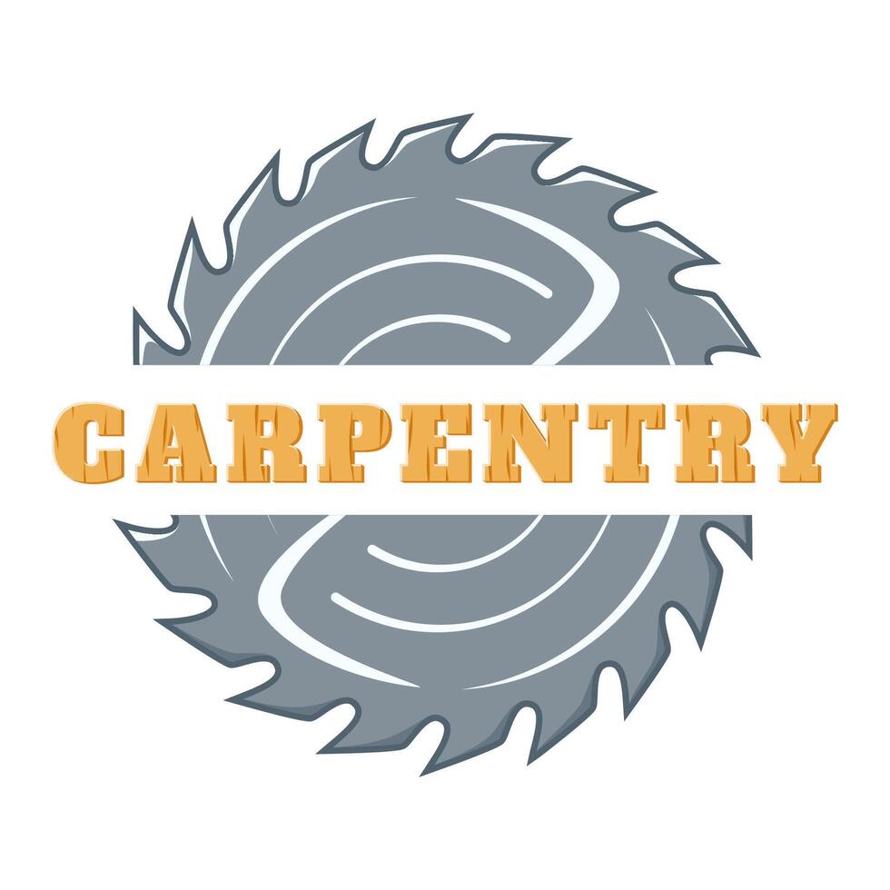 Logo carpentry isolated on white background vector