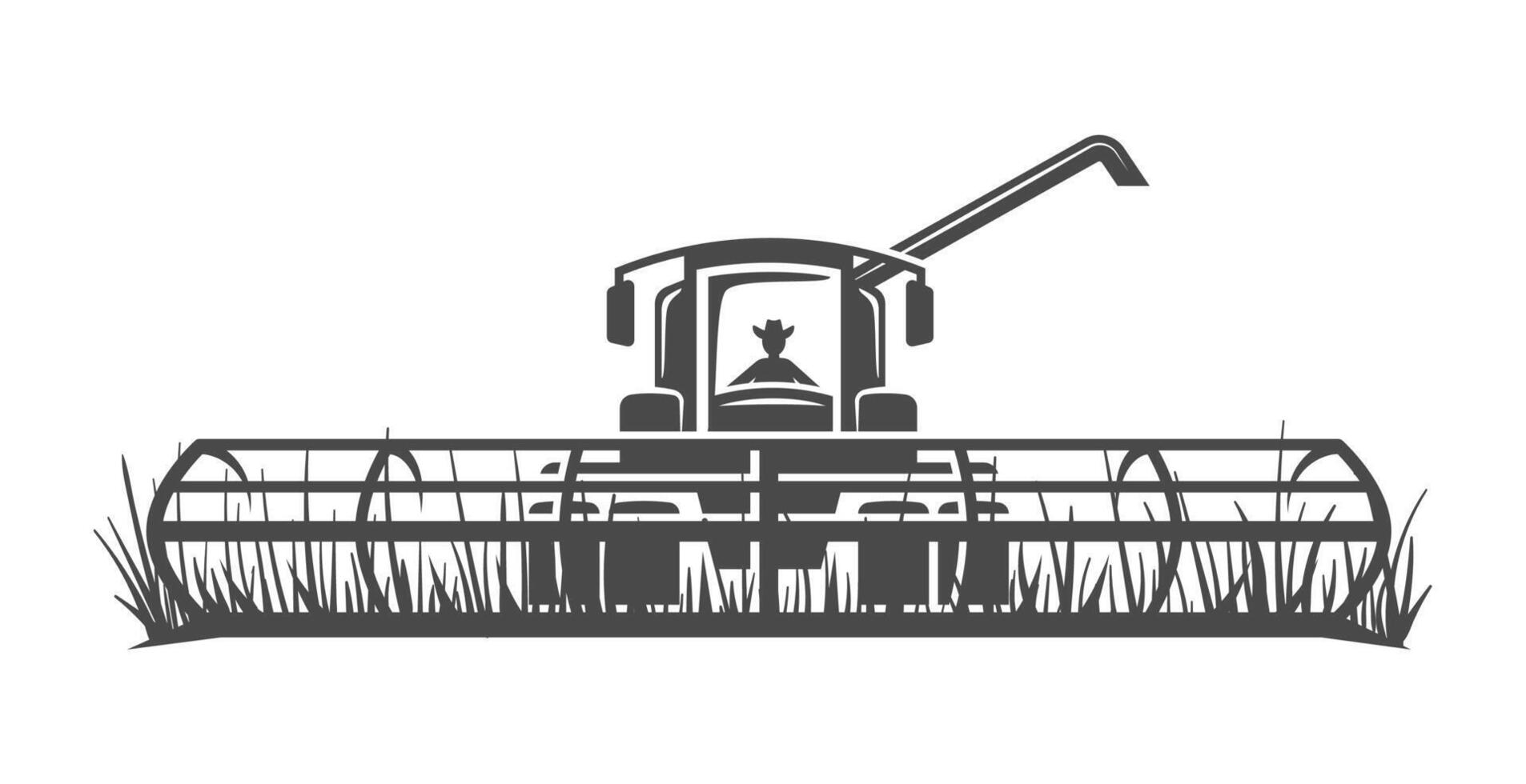 Vintage tractor icon isolated on white vector
