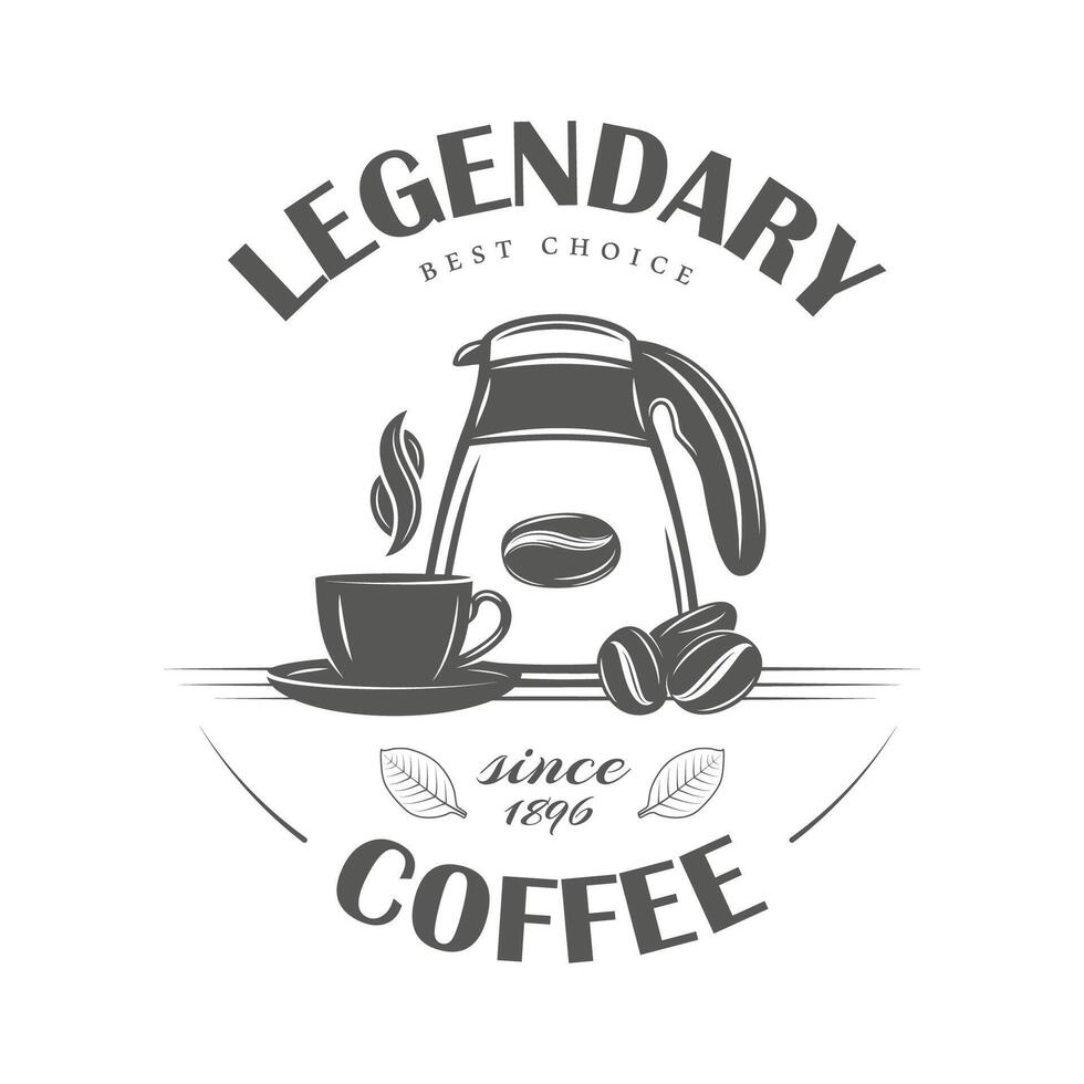 Logo coffee isolated on white vector