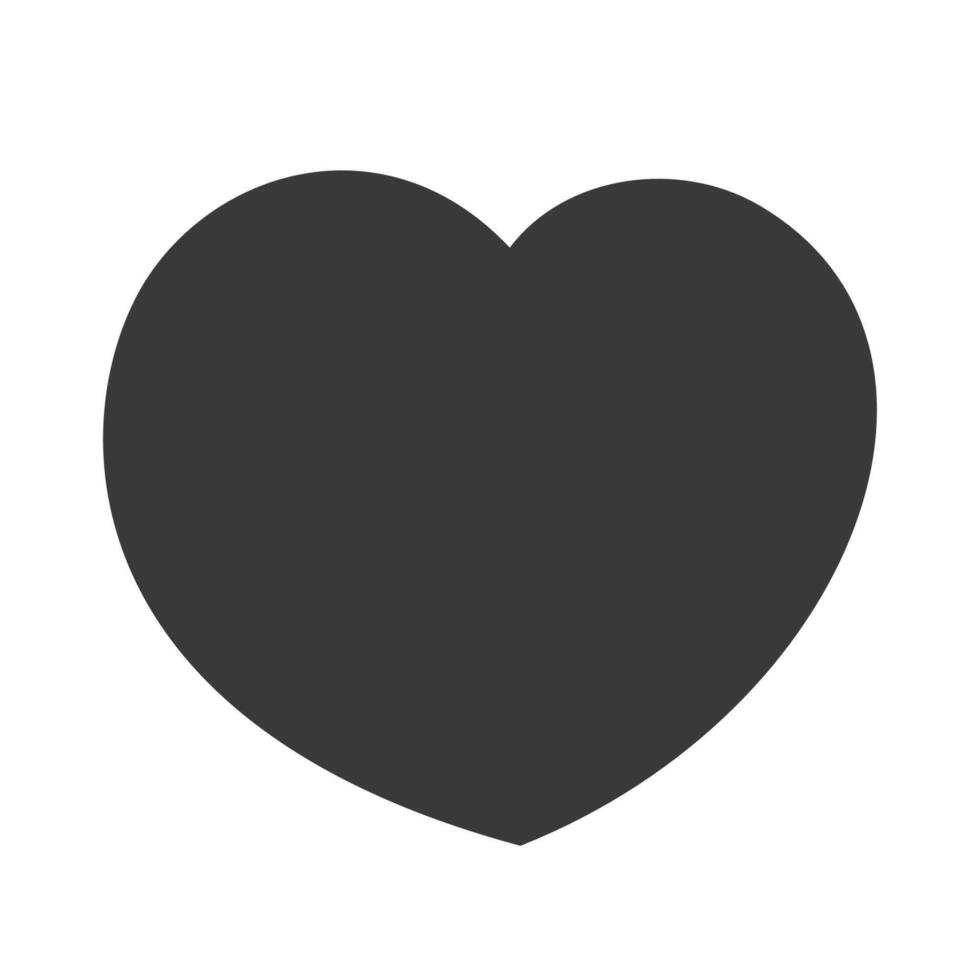 Heart silhouette illustration isolated on white vector