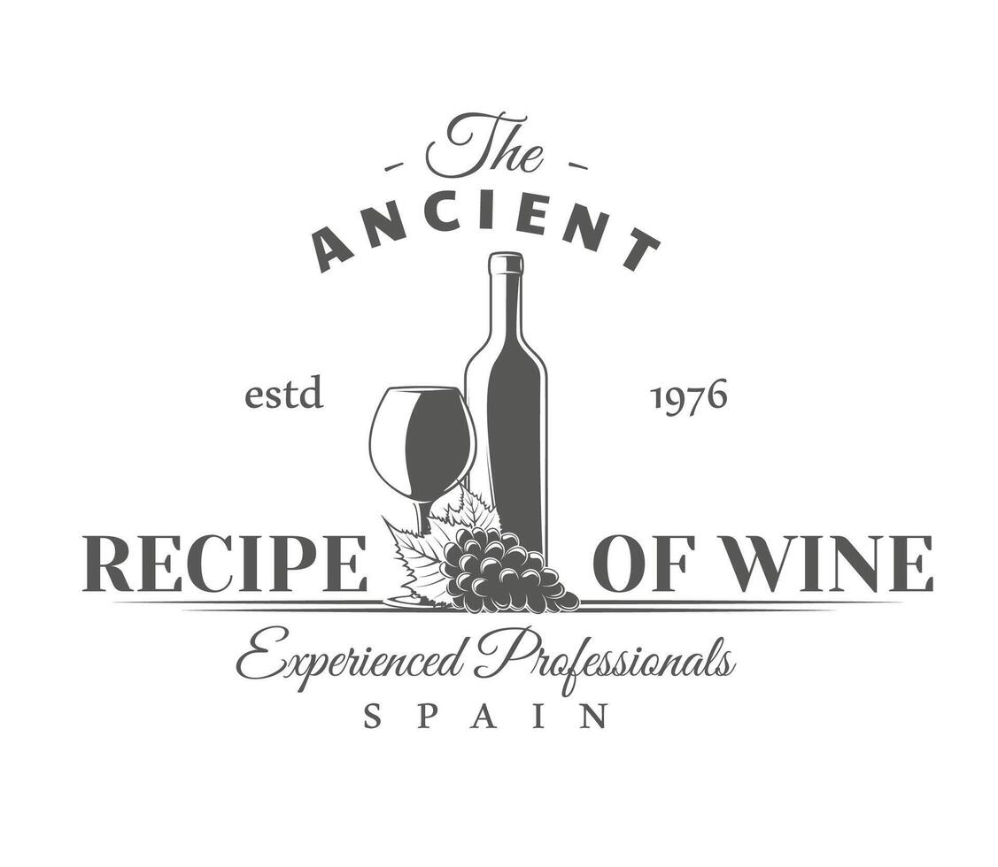 Logo wine isolated on white vector