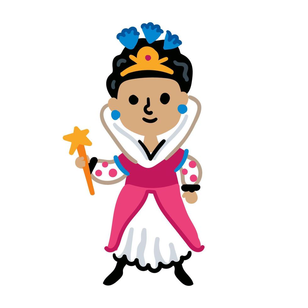 Young Magic princesses girl vector
