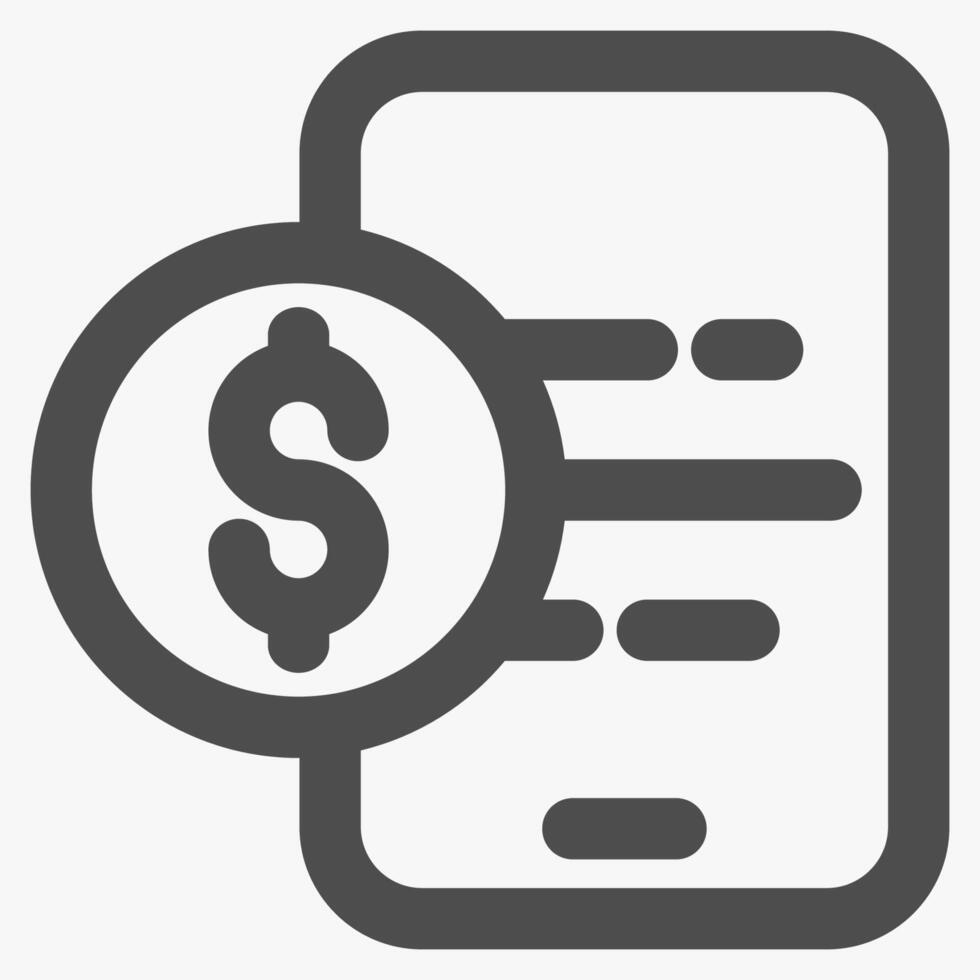 mobile payment, business and financial transaction icons vector