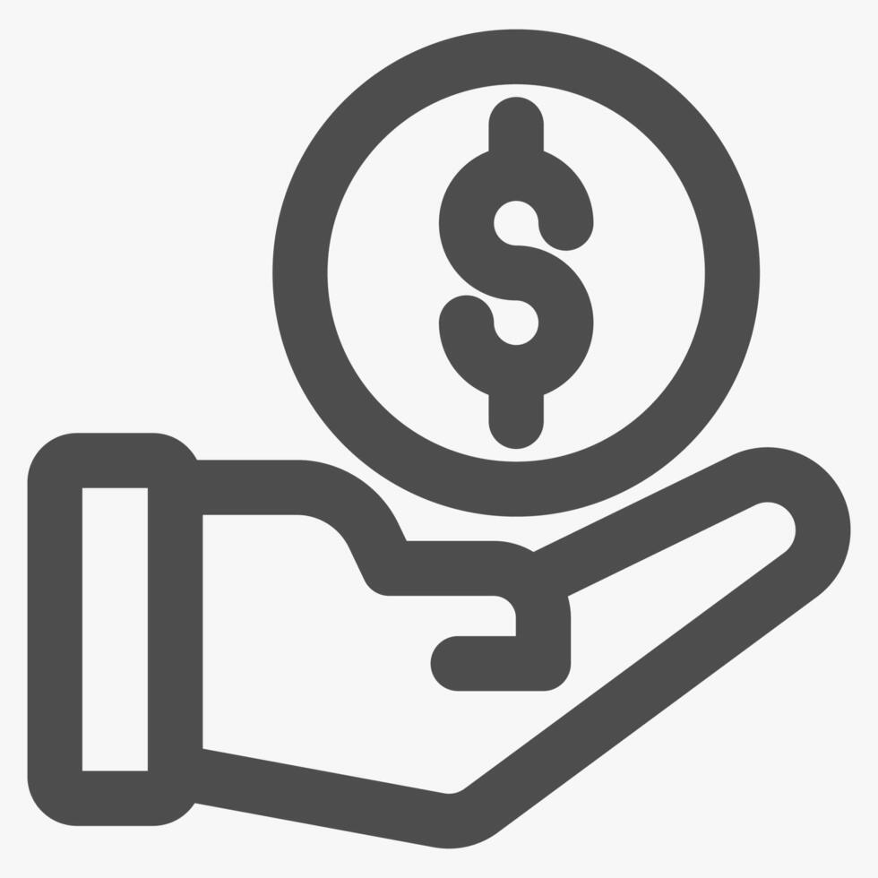 donation, finance and payments icon vector