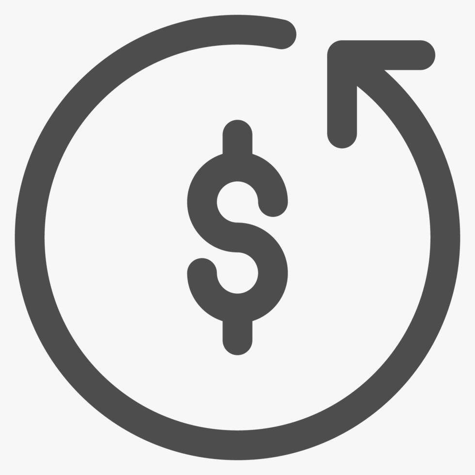 refund, business and financial transaction icons vector