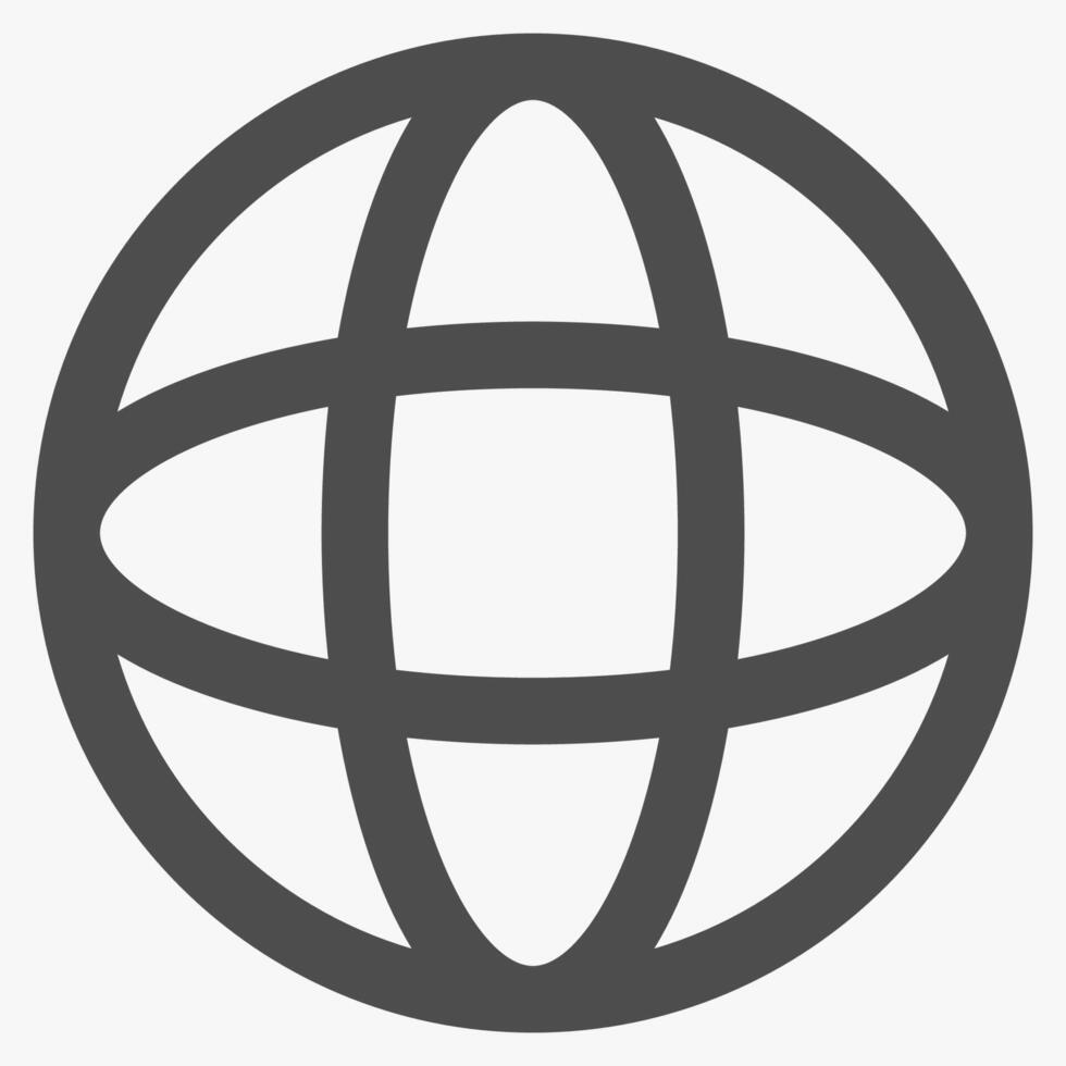 internet globe, internet and technology icon vector