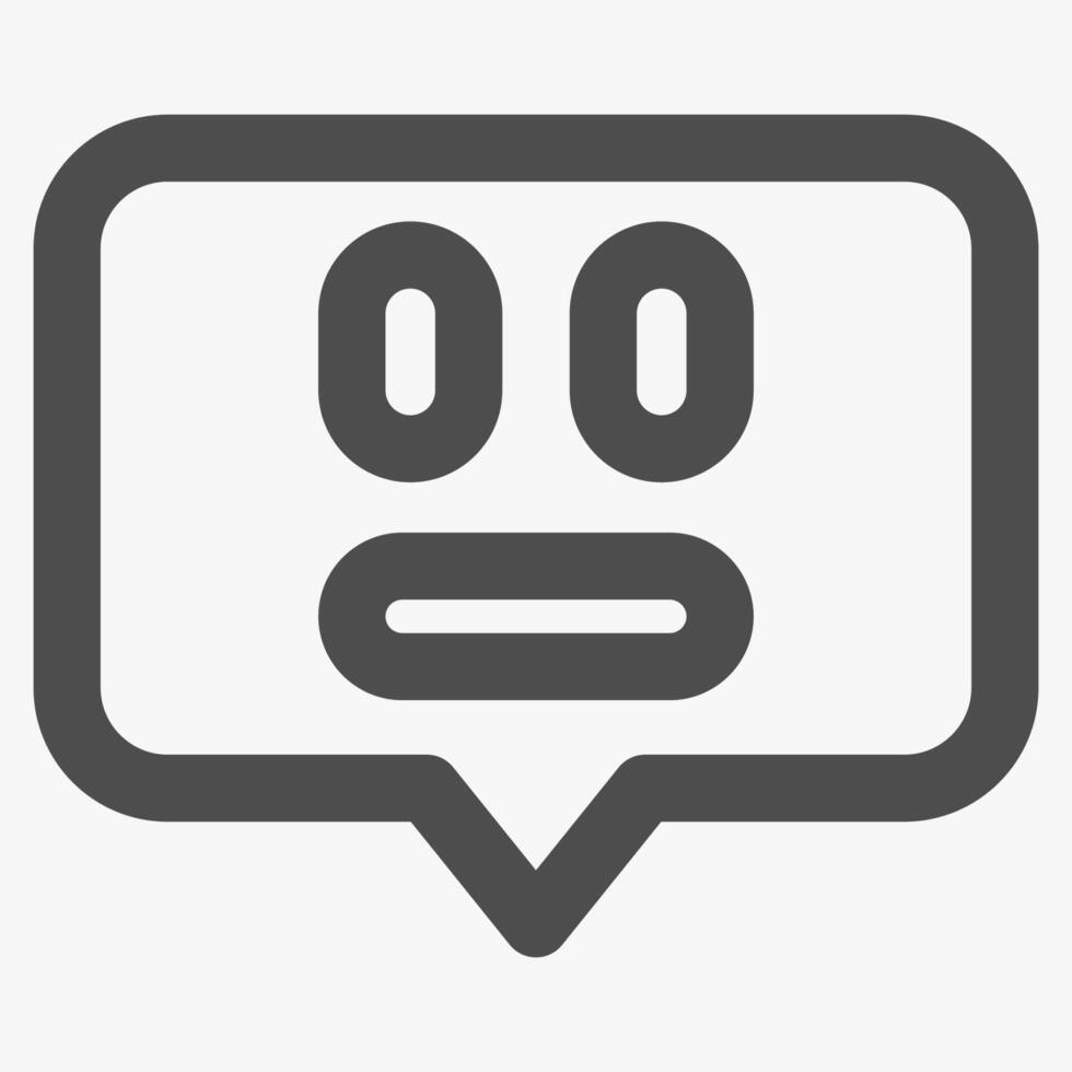 chatbot, simple customer service icon vector