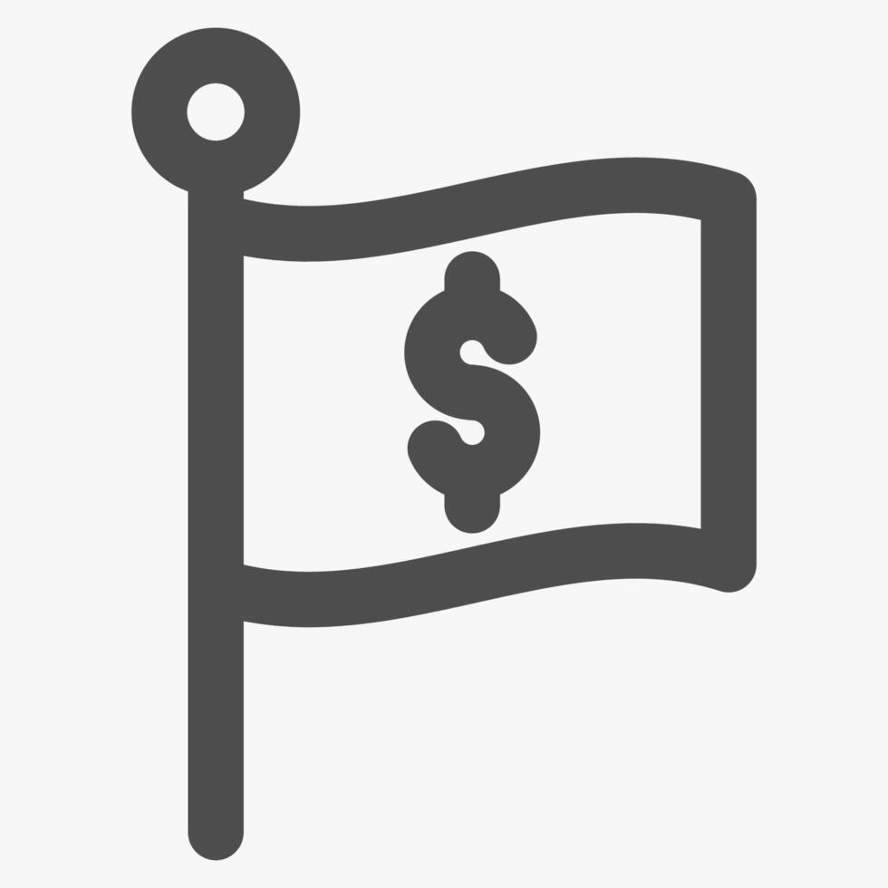 financial goal, business and financial management icon vector