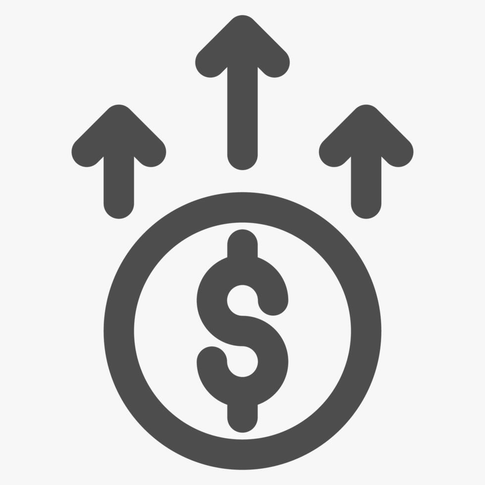 investment, business and financial management icon vector