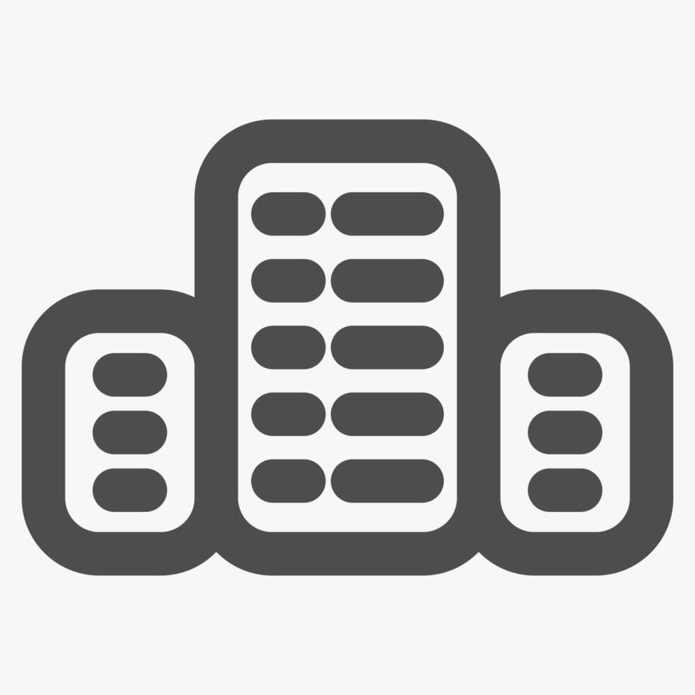 data center, internet and technology icon vector