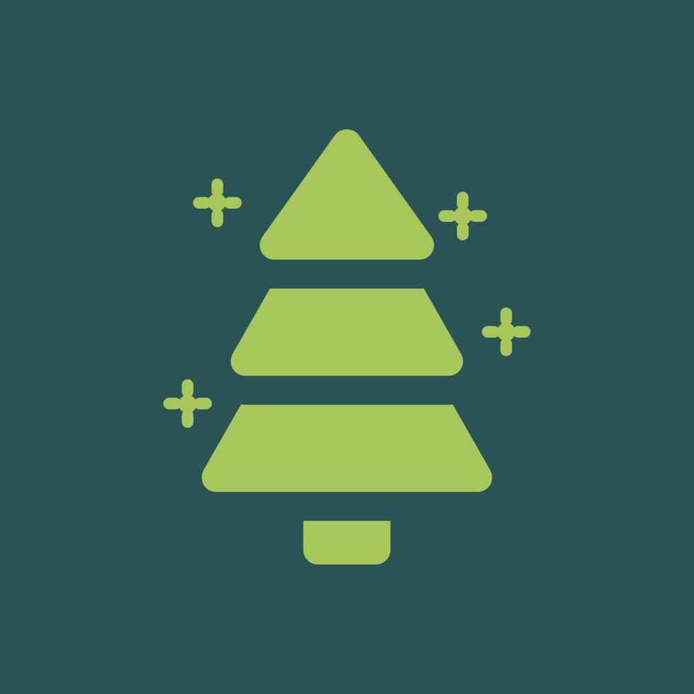 Green christmas tree design vector