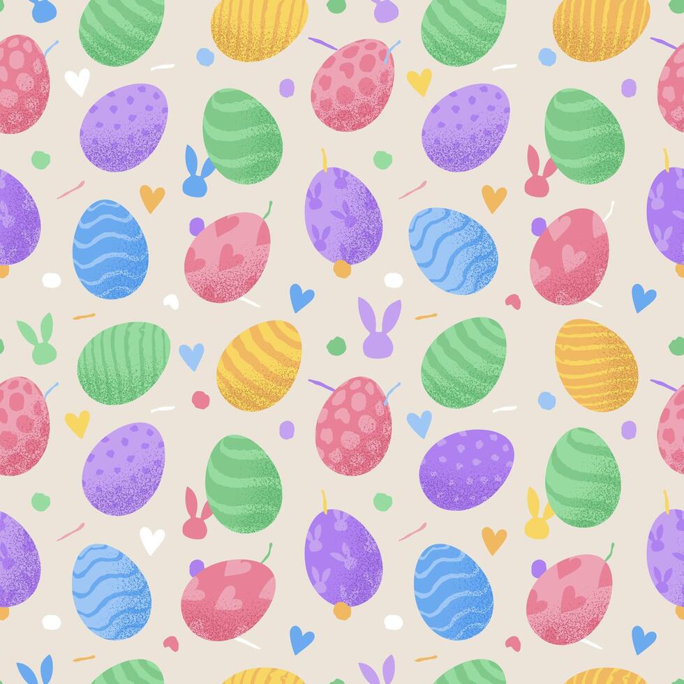 Easter eggs seamless pattern vector