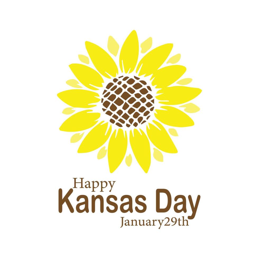 Kansas day greeting card design vector