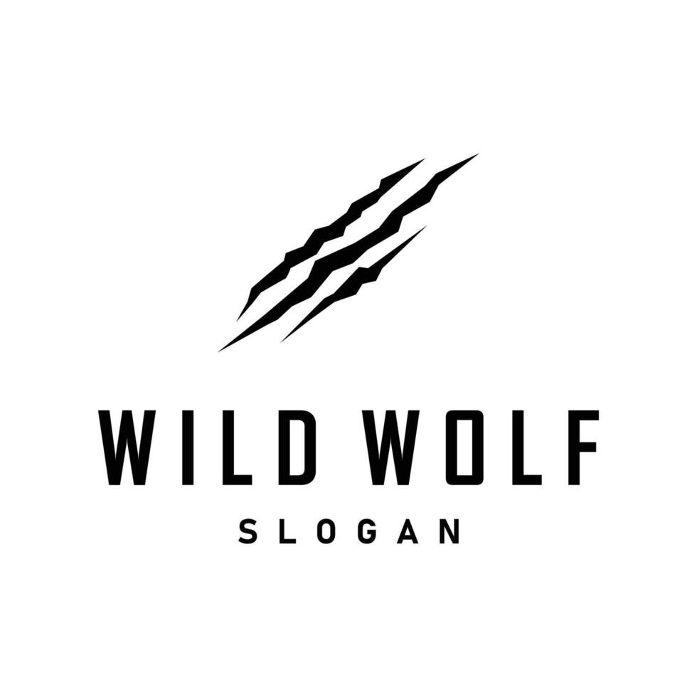 black logo wolf animal illustration template vector