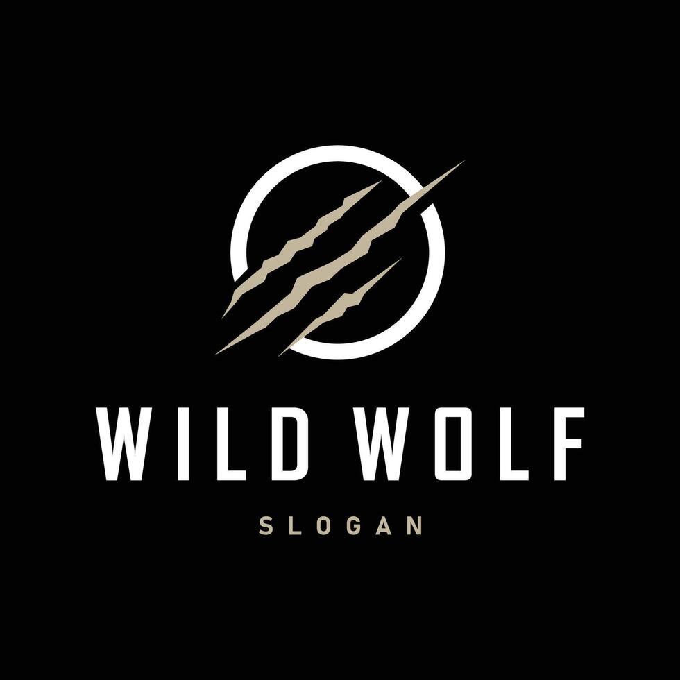 silhouette design logo wolf wild animal simple template vector