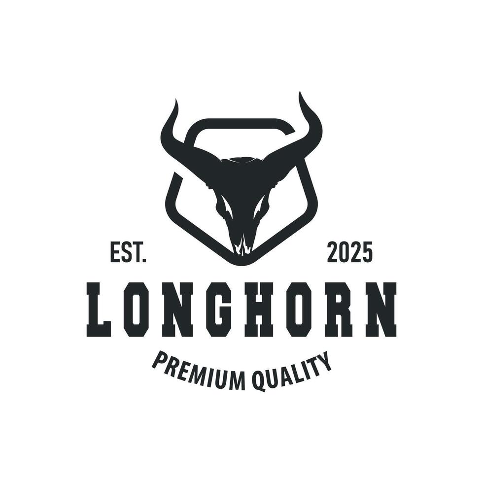 longhorn logo design symbol of strength and toughness horn template symbol brand product vector