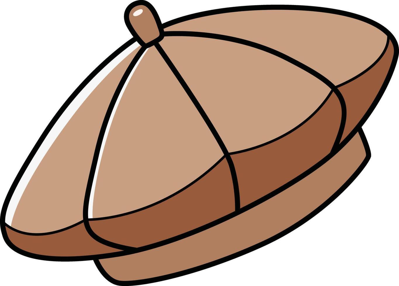 Soft beige beret hat with a classic Parisian style. vector