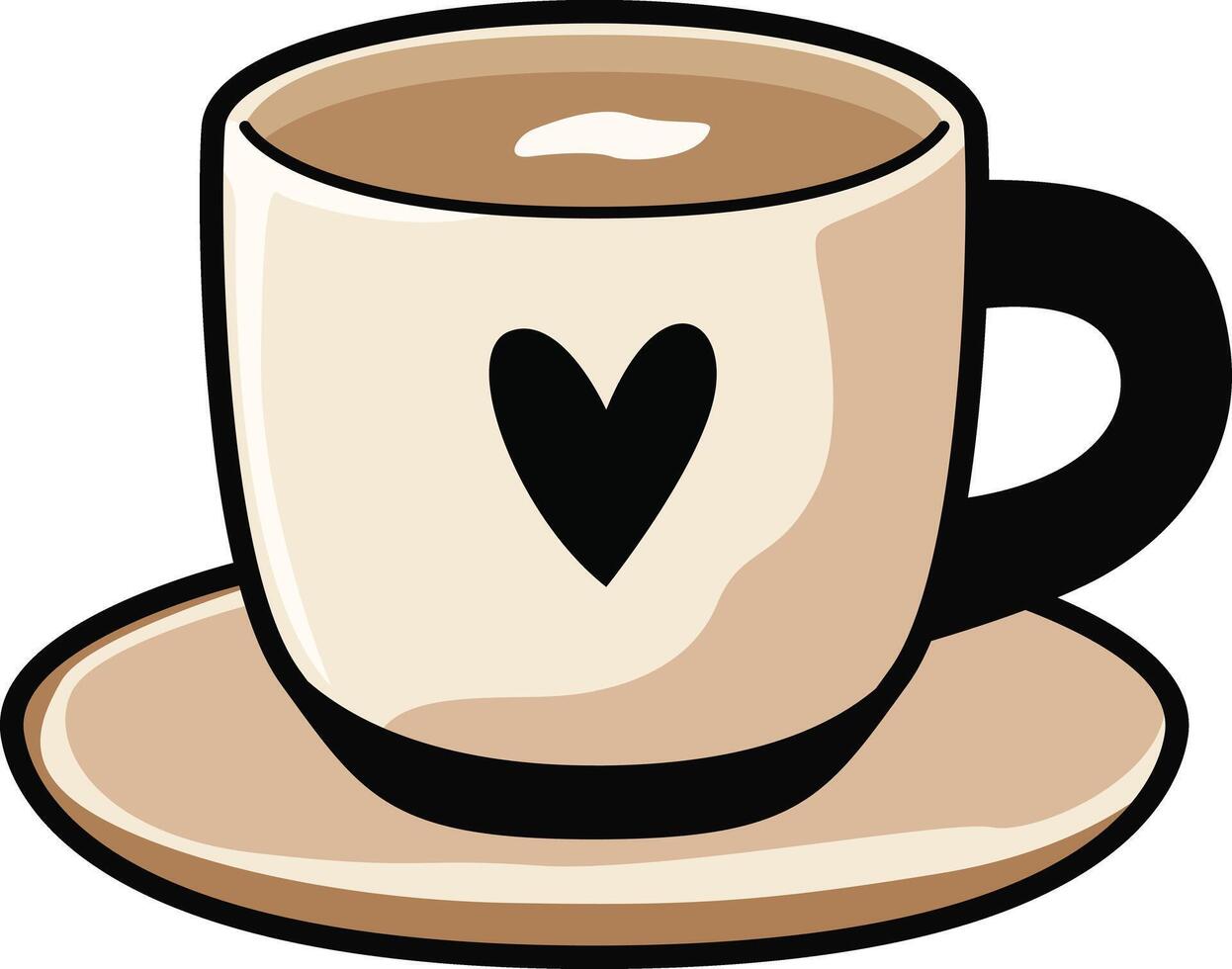 A warm cup of instant coffee, ideal for quick morning energy and cafe culture. vector