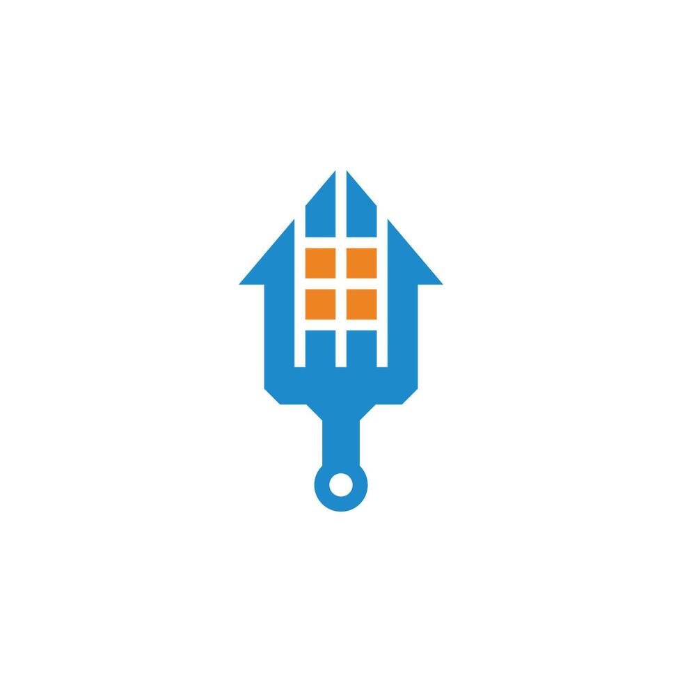 paintbrush home stripes window colorful logo vector