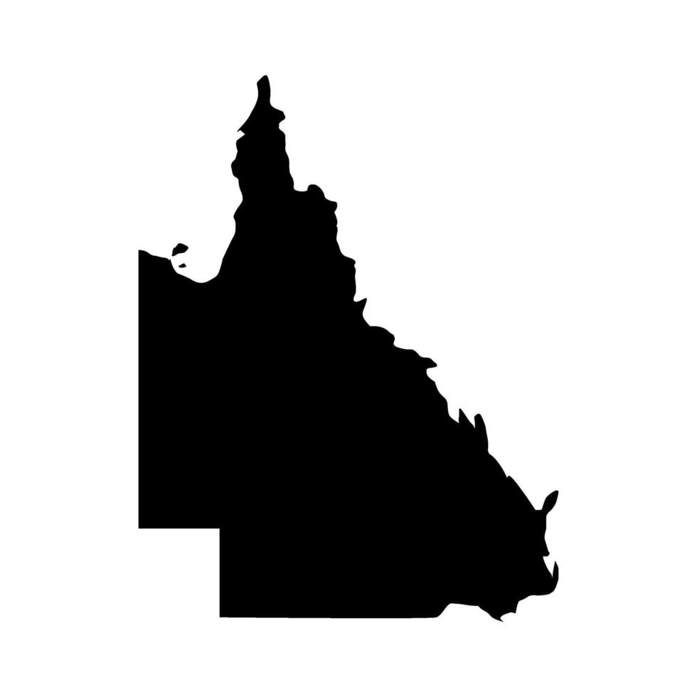 A silhouette of the state of queensland vector