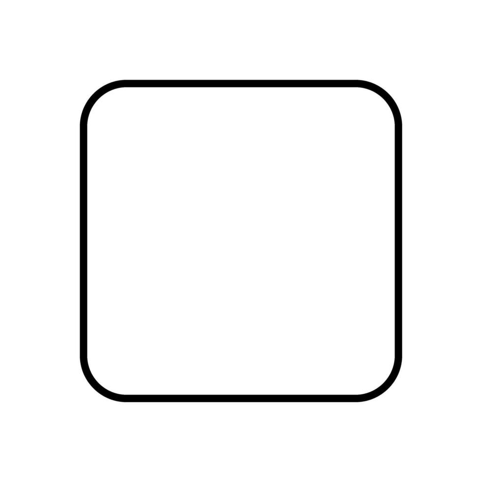 A square with a black outline on a white background vector