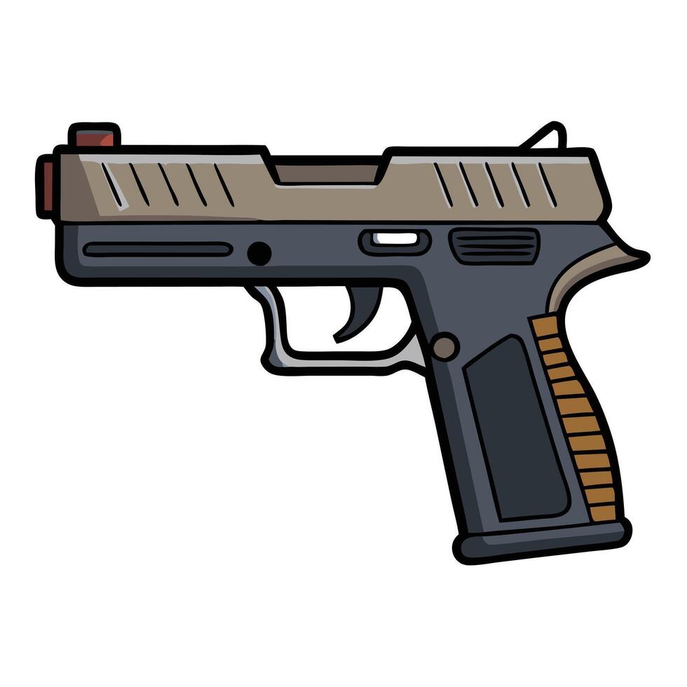 Handgun Art for Design Purposes vector