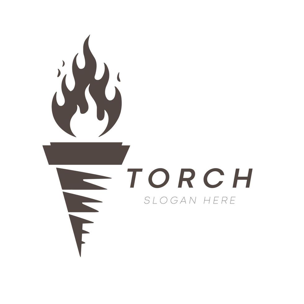 Torch Flame Logo vector