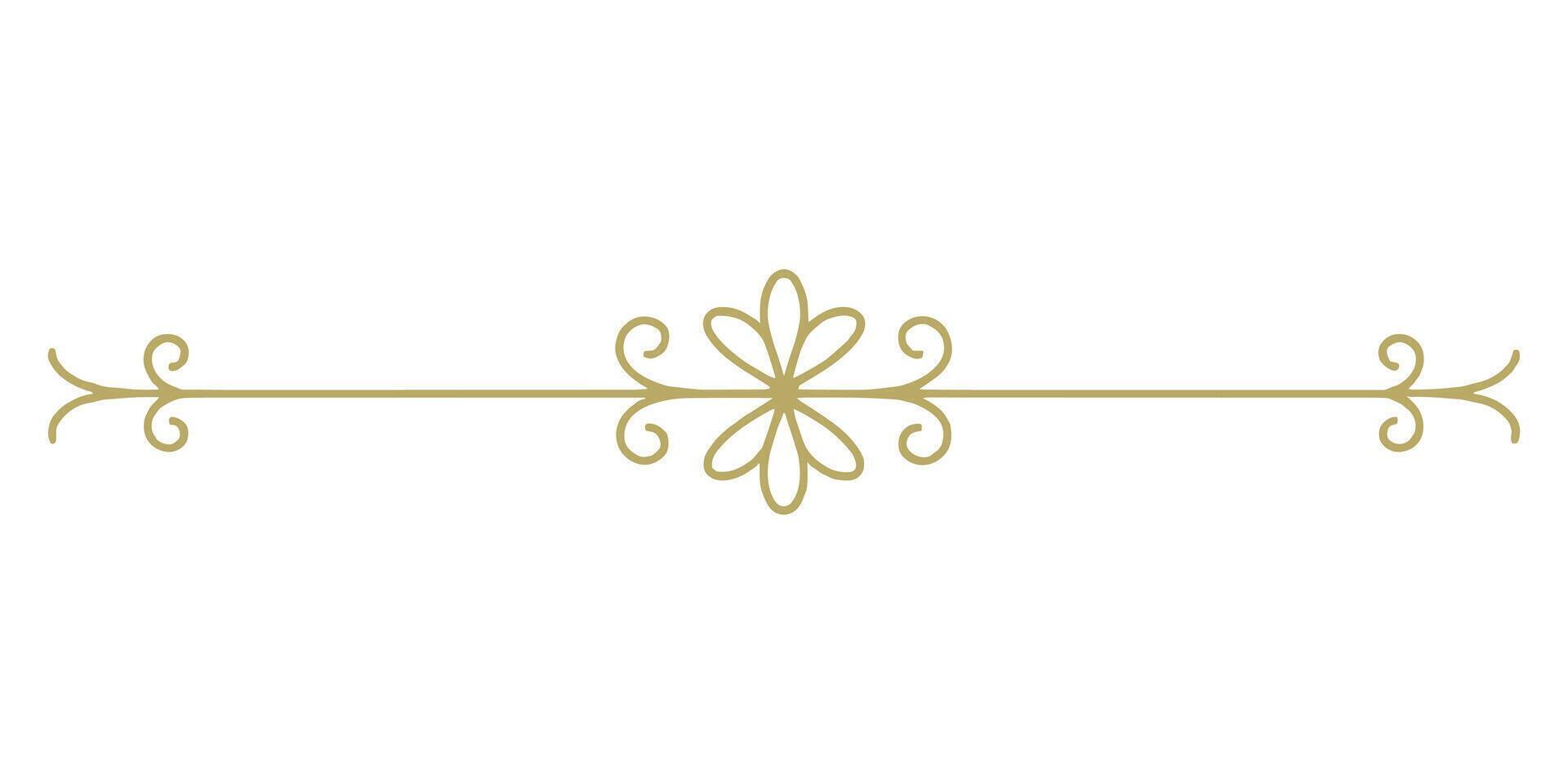 Elegant Swirl Ornamental Border. decorative divider vector