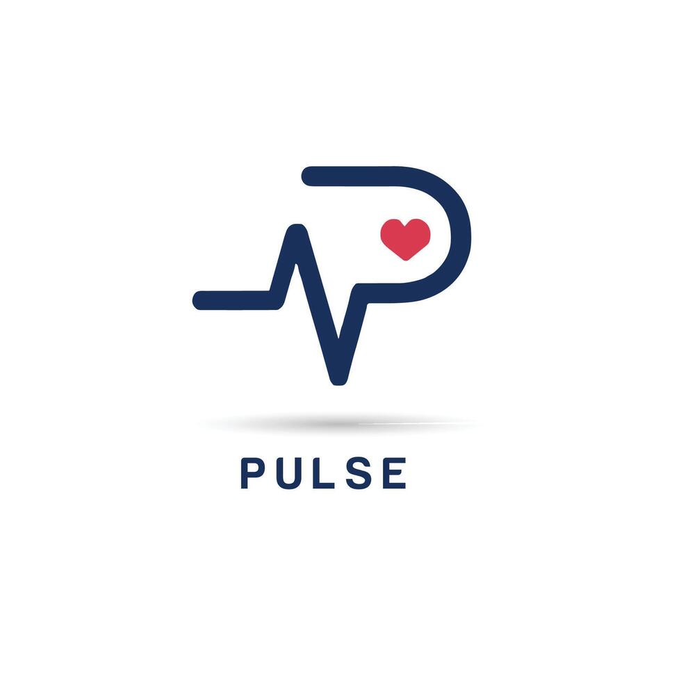 Heartbeat Pulse Logo vector