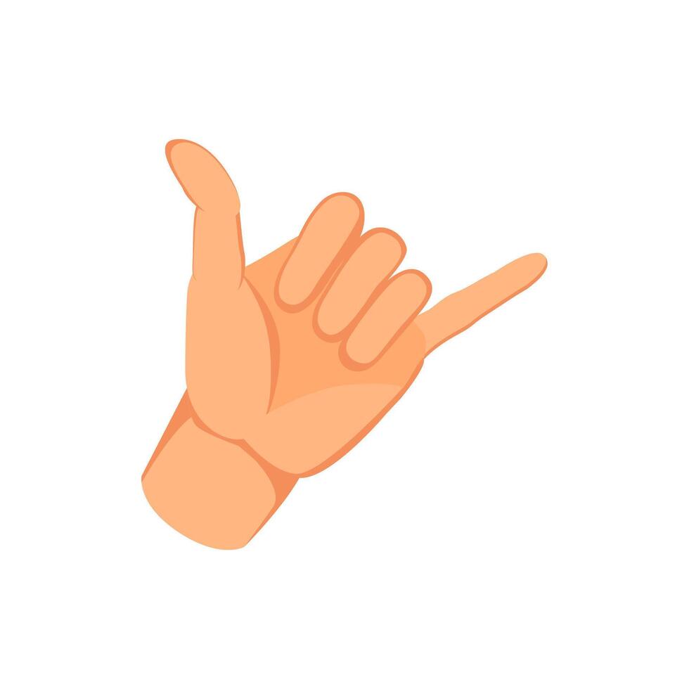 Hand gesture call me in hand drawn style isolated on white background. illustration vector