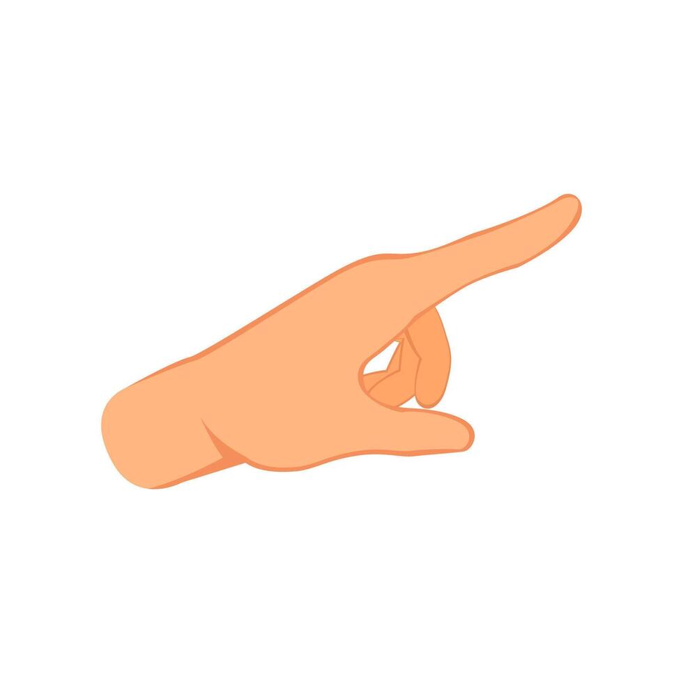 One finger up or number count or pointing gesture concept design illustration, side view vector