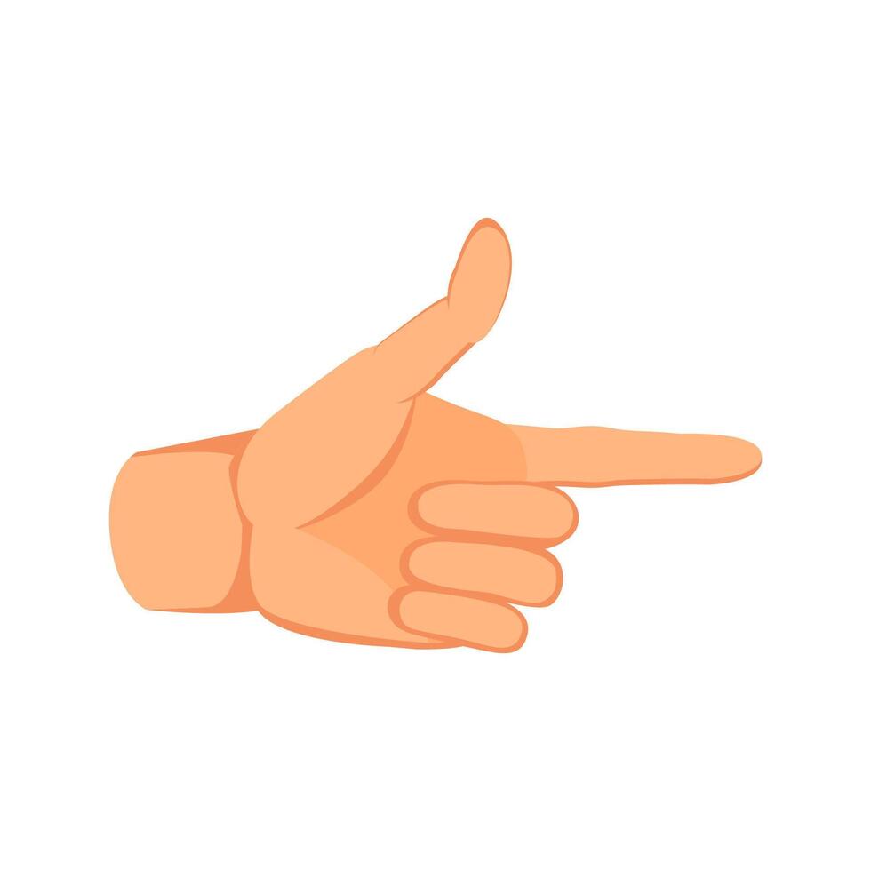 Hand Index Pointing Left Illustration. Finger Symbol Design Doodle . vector