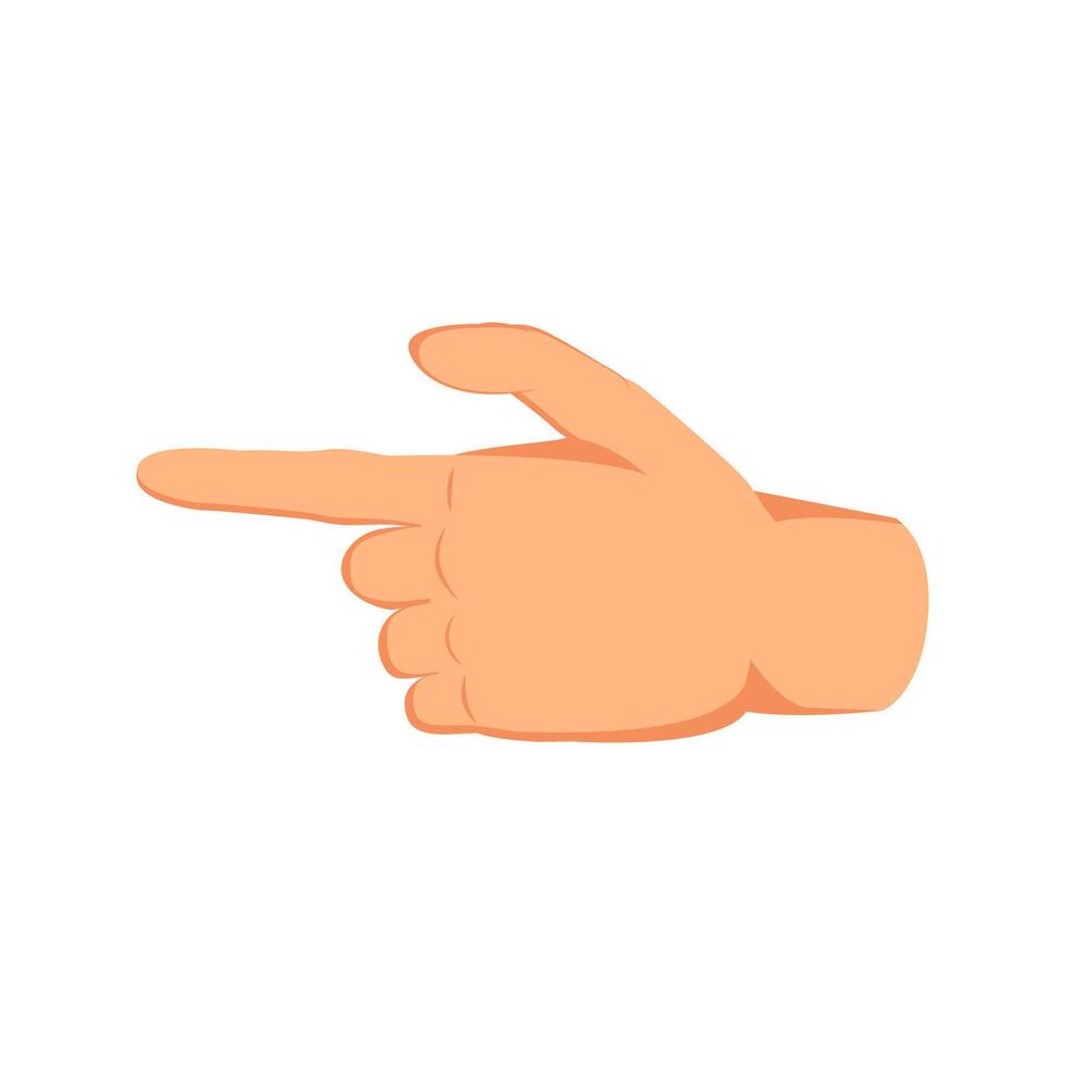 Back hand Index Pointing Left Illustration. Finger Symbol Design Doodle . vector