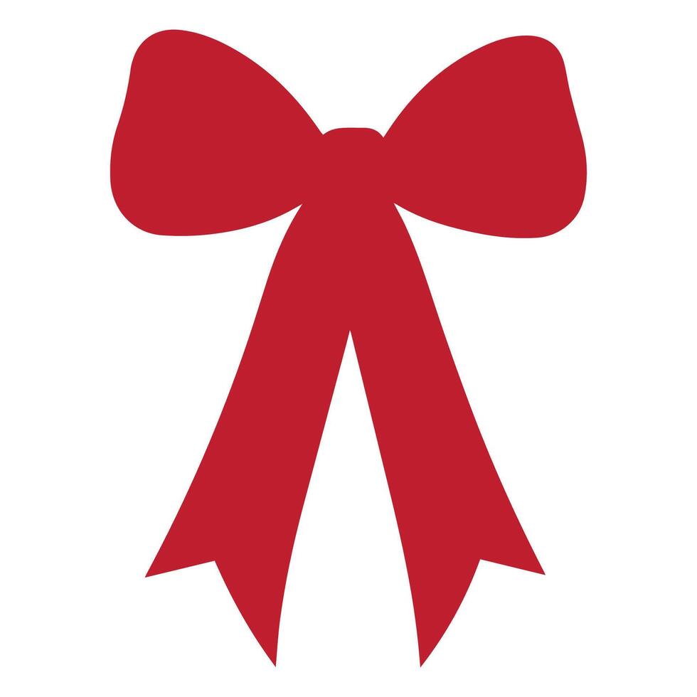 red bow on a white background vector