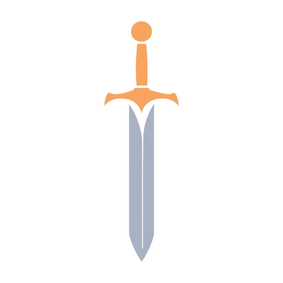 sword with a long handle on a white background vector