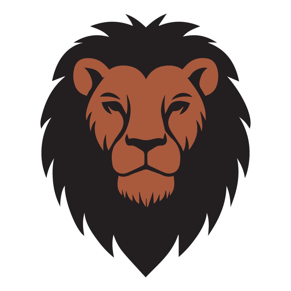lion head on white background vector
