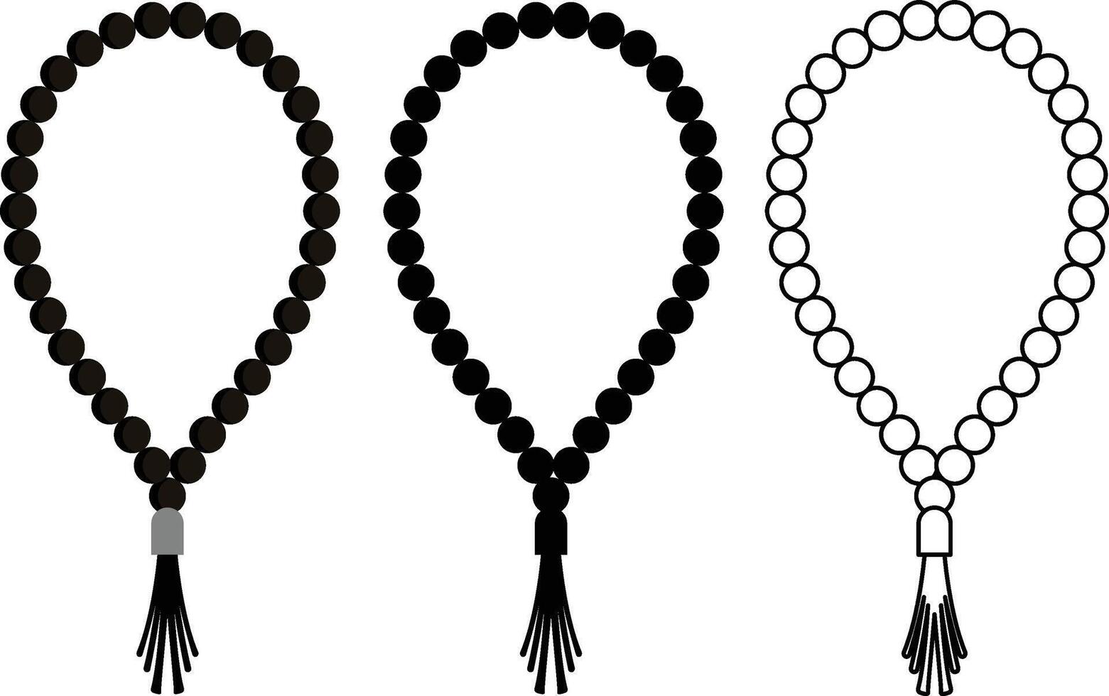 Tasbih Islamic Beads for Moslem Prayers vector