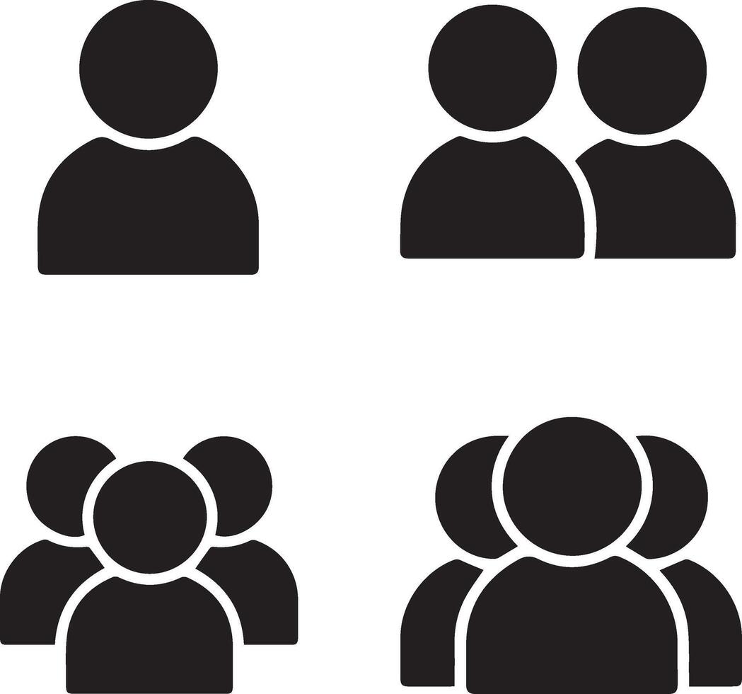 people icons set illustration vector