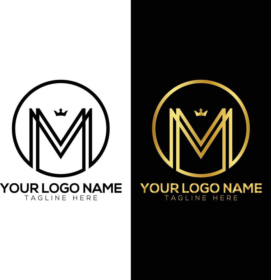 Initial letter MM monogram logo design vector