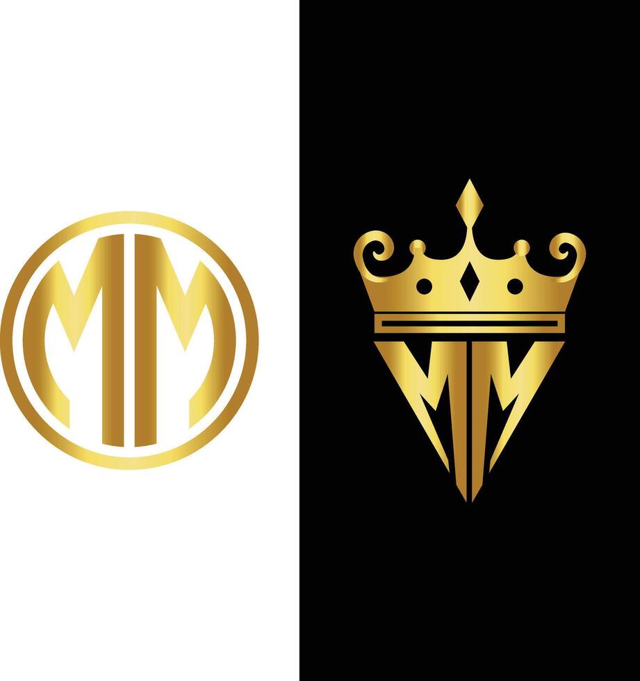 Letter MM monogram logo design vector