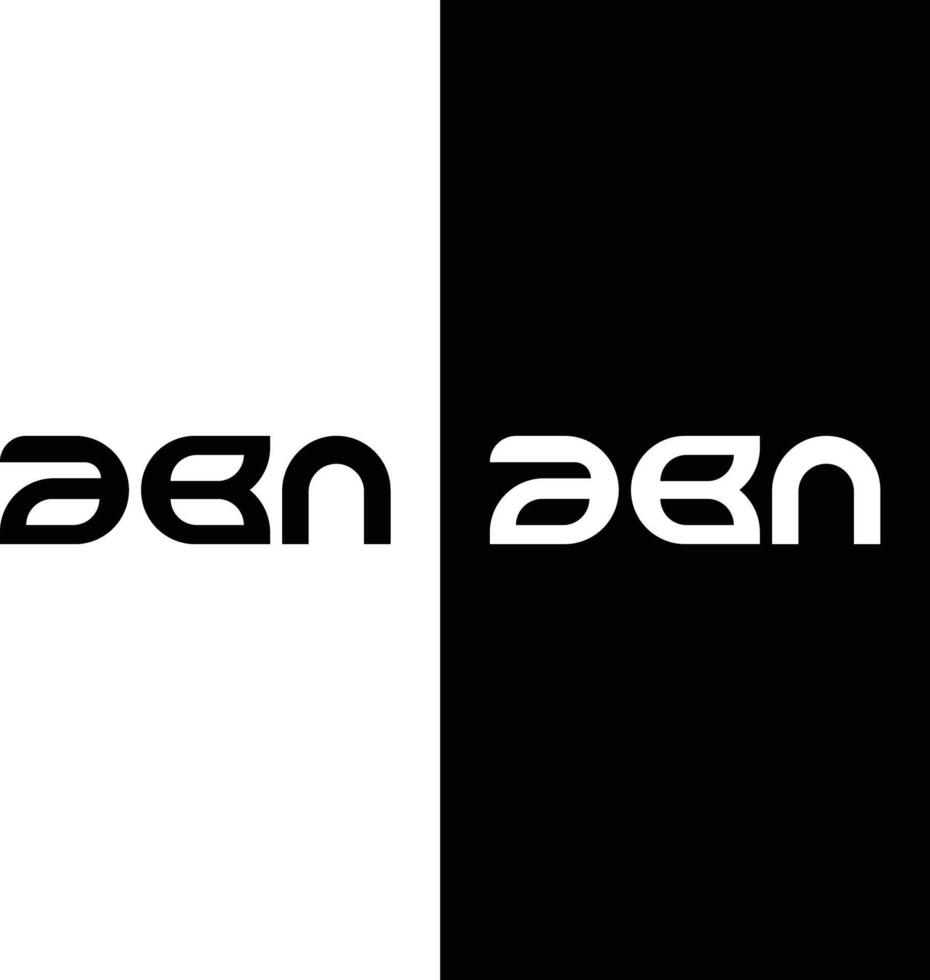 ABN monogram with a leaf logo vector