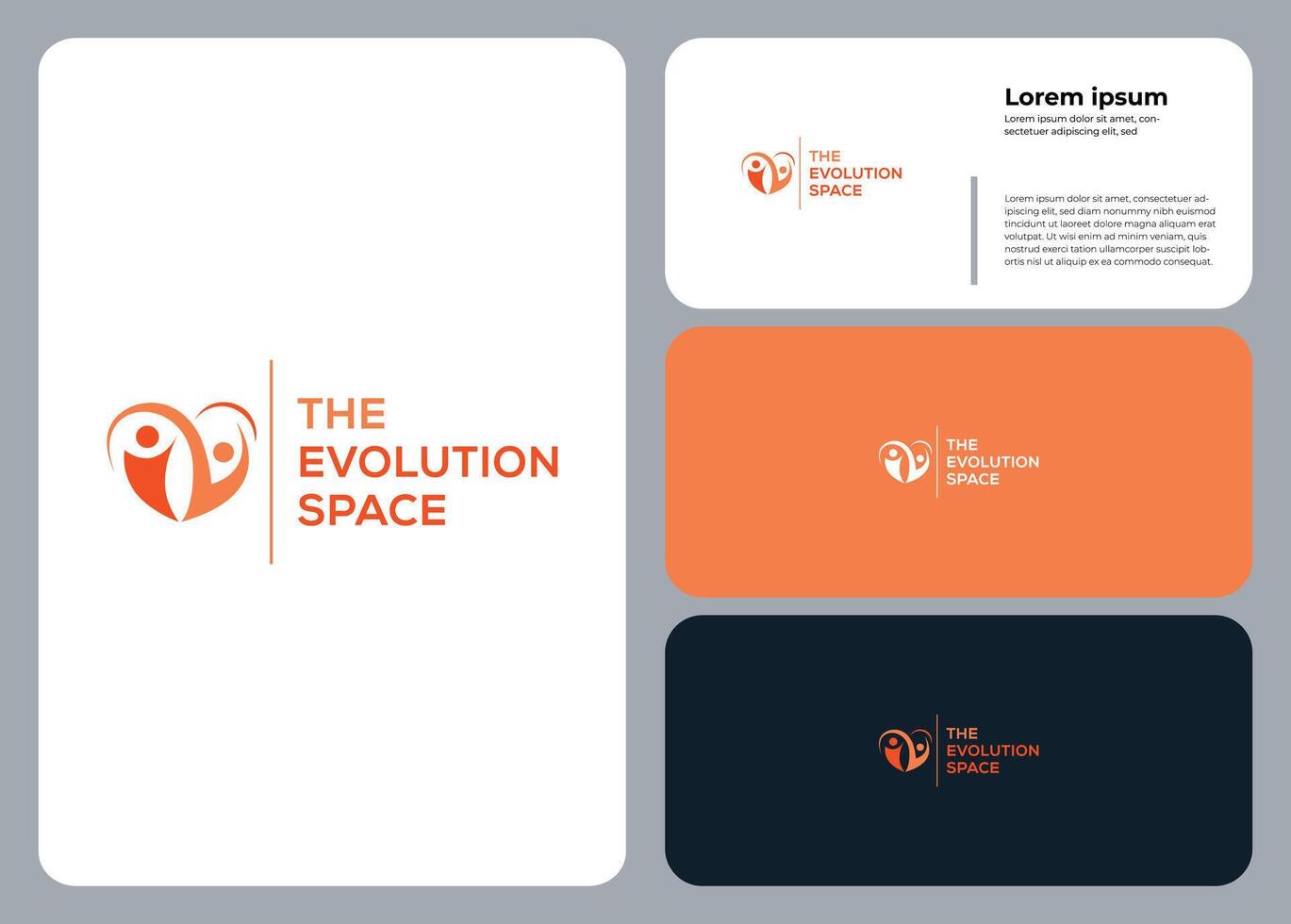 The Evolution Space logo design with modern and professional branding concept. vector