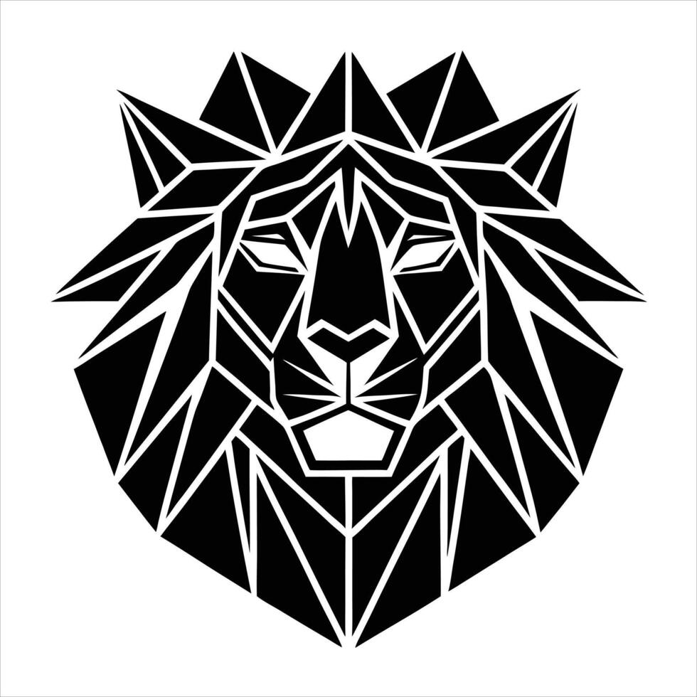 Lion head illustration vector