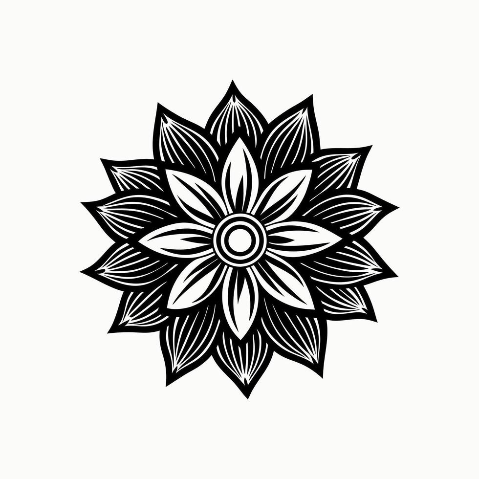 Flower Doodle Drawing Hand-Drawn vector