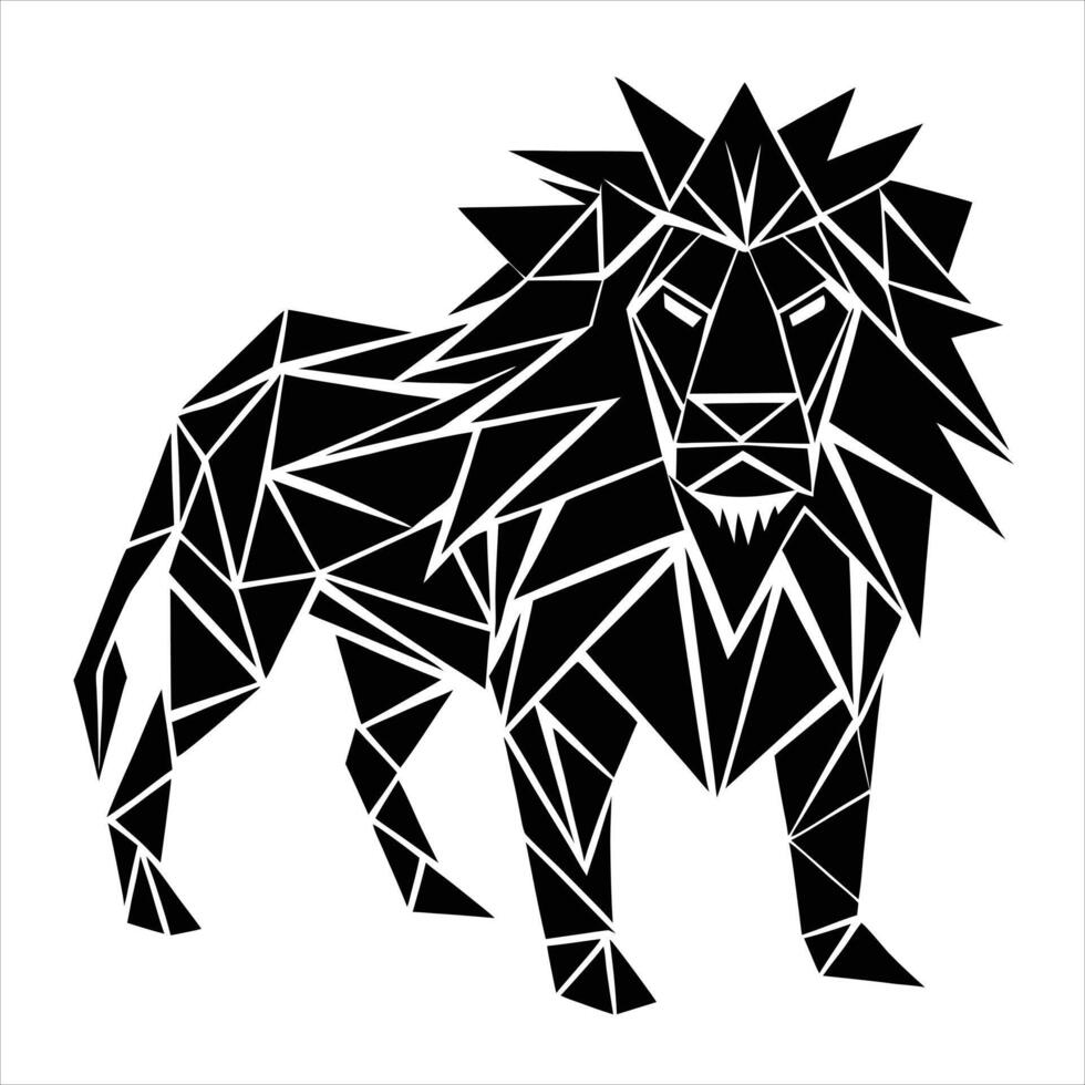Lion geometric illustration vector
