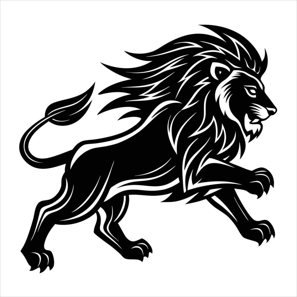 Lion tattoo design vector
